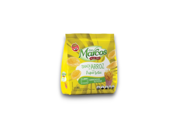 Snack De Arroz Sabor Papas Fritas Don Marcos X 80gr