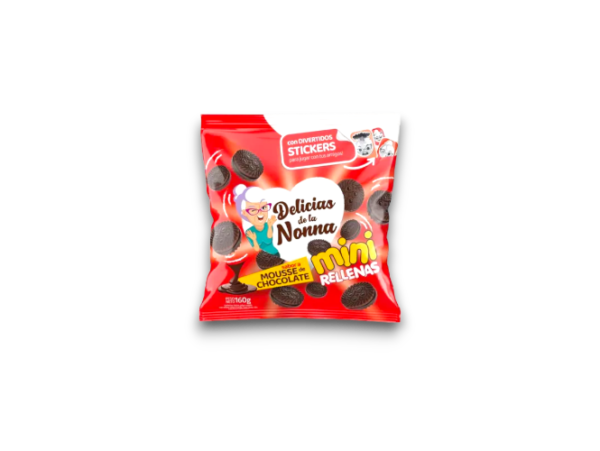 Galletas Mini Rellenas Mouse Choco Delicias De La Nonna X 160 Gr
