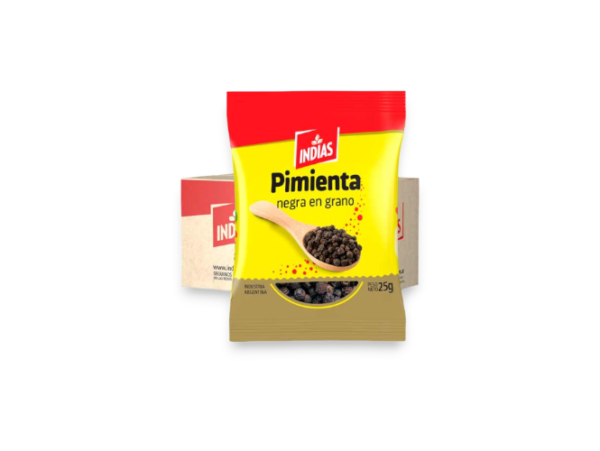 Pimienta Negra En Granos Indias X 25 Gr
