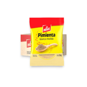 Pimienta Blanca Molida Indias X 25 Gr