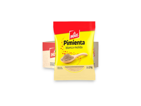 Pimienta Blanca Molida Indias X 25 Gr