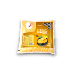 Queso Cheddar (pouch) La Quesera 4ux 4 Kg